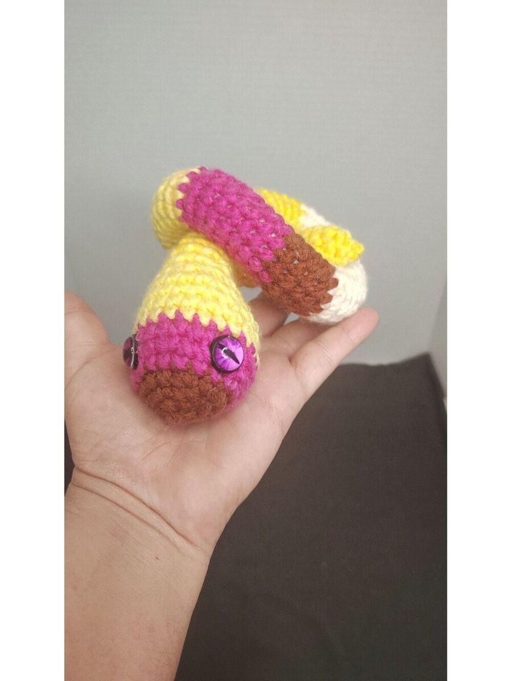 Noodle the Snake Handmade Crochet Amigurumi Colorful Plush Kawaii Toy